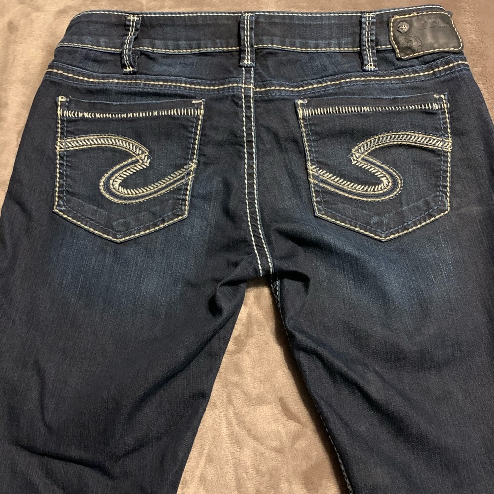 SILVER long length jeans.